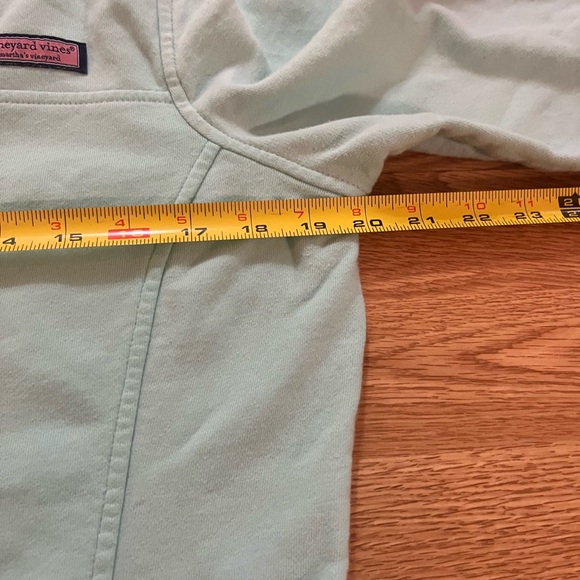 Vineyard vines sweater hoodie women size S mint green 1/4 zip - Picture 7 of 13